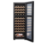 Baridi 44 Bottle Dual Zone Wine Cooler, Fridge with Digital Touchscreen Controls, Wooden Shelves & LED Light, Black