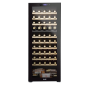 Baridi 55 Bottle Dual Zone Wine Cooler, Fridge with Digital Touchscreen Controls, Wooden Shelves & LED Light, Black