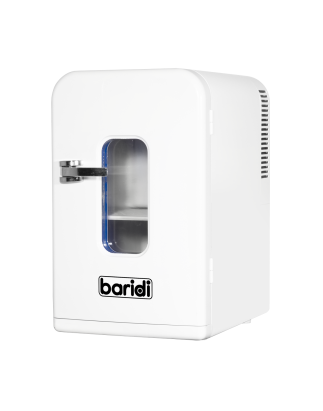 Baridi 15L Mini Fridge Cooler & Warmer, 12V/230V, Perfect for Car, Bedroom, Camping, Makeup, White - DH94