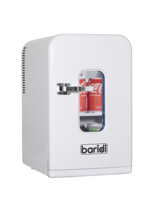 Baridi 15L Mini Fridge Cooler & Warmer, 12V/230V, Perfect for Car, Bedroom, Camping, Makeup, White - DH94