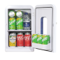 Baridi 15L Mini Fridge Cooler & Warmer, 12V/230V, Perfect for Car, Bedroom, Camping, Makeup, White - DH94