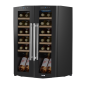 Baridi 24 Bottle Dual Zone Wine Cooler, Fridge, Touch Screen, LED Light Black and Mirror Glass Door