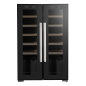 Baridi 24 Bottle Dual Zone Wine Cooler, Fridge, Touch Screen, LED Light Black and Mirror Glass Door