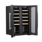 Baridi 24 Bottle Dual Zone Wine Cooler, Fridge, Touch Screen, LED Light Black and Mirror Glass Door