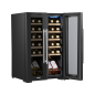 Baridi 24 Bottle Dual Zone Wine Cooler, Fridge, Touch Screen, LED Light Black and Mirror Glass Door