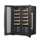 Baridi 24 Bottle Dual Zone Wine Cooler, Fridge, Touch Screen, LED Light Black and Mirror Glass Door