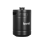 Baridi Growler Keg 2L, noir mat adapté aux boissons gazeuses et à la bière