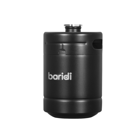 Baridi Growler Keg 2L, noir mat adapté aux boissons gazeuses et à la bière