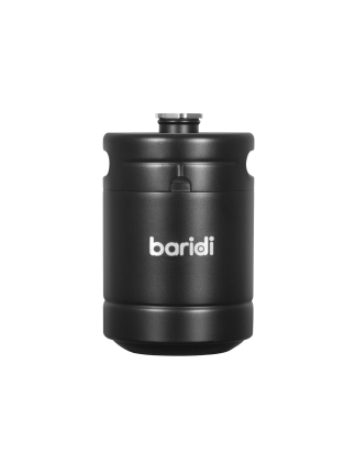 Baridi Growler Keg 2L, noir mat adapté aux boissons gazeuses et à la bière