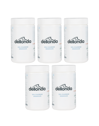 Dellonda 5 x 1 kg de granulés de chlore pour spas, spas et piscines