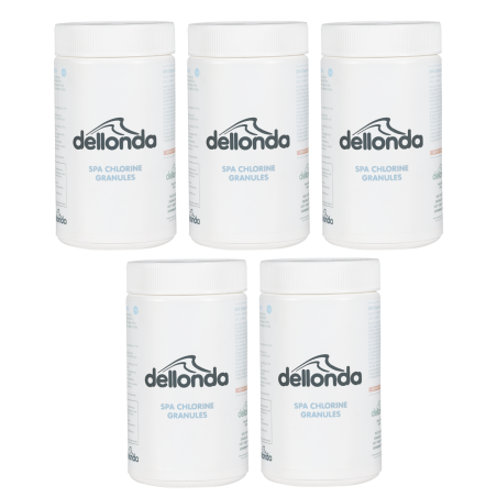 Dellonda 5 x 1 kg de granulés de chlore pour spas, spas et piscines