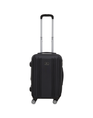 Dellonda Ensemble de 3 valises à bagages légères avec serrure ABS TSA Noir