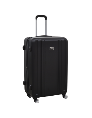 Dellonda Ensemble de 3 valises à bagages légères avec serrure ABS TSA Noir