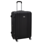 Dellonda Ensemble de 3 valises à bagages légères avec serrure ABS TSA Noir