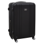 Dellonda Ensemble de 3 valises à bagages légères avec serrure ABS TSA Noir