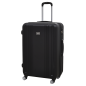 Dellonda Ensemble de 3 valises à bagages légères avec serrure ABS TSA Noir