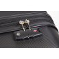 Dellonda 3-Piece Lightweight Luggage Suitcase Trolley Set ABS TSA Lock Black