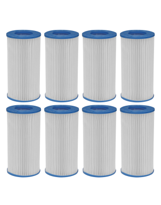 Dellonda Swimming Pool Filter Cartridge, use for DL22, Pack of 8