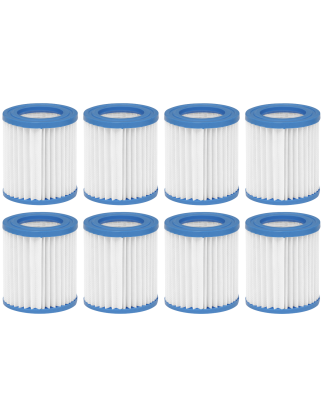 Dellonda Swimming Pool Filter Cartridge, Use for DL18 & DL21, Pack of 8 - DL122