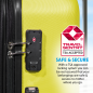 Ensemble de bagages Dellonda 3 pièces en ABS avec serrure à combinaison intégrée approuvée par la TSA - Jaune - DL124