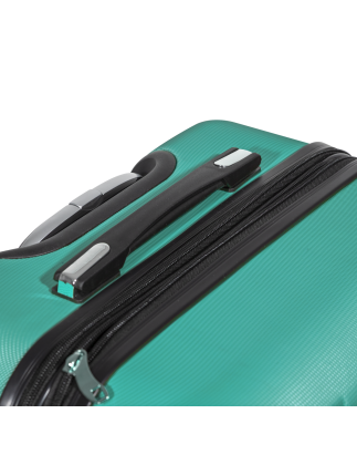 Dellonda Set 3-Piece Lightweight ABS Luggage Set with Integrated TSA Approved Combination Lock - Teal - DL126