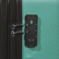 Dellonda Set 3-Piece Lightweight ABS Luggage Set with Integrated TSA Approved Combination Lock - Teal - DL126