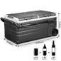 Dellonda 95L Portable Dual Zone Compressor Car Camping Fridge/Freezer 12/24V