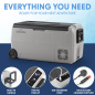 Dellonda 36L Portable Dual Zone Compressor Car Camping Fridge/Freezer 12/24V