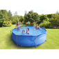 Dellonda 10ft Steel Frame Swimming Pool Round with Filter Pump, Blue