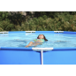 Dellonda Piscine ronde à cadre en acier de 10 pieds avec pompe à filtre, bleue