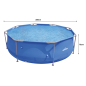 Dellonda 10ft Steel Frame Swimming Pool Round with Filter Pump, Blue