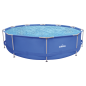 Dellonda 12ft Steel Frame Swimming Pool Round with Filter Pump, Blue