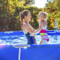 Dellonda Piscine ronde à cadre en acier de 12 pieds avec pompe à filtre, bleue