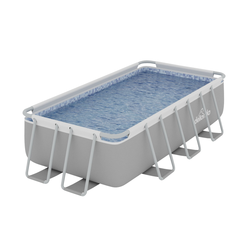 Dellonda 13ft Deluxe Steel Swimming Pool with Filter Pump