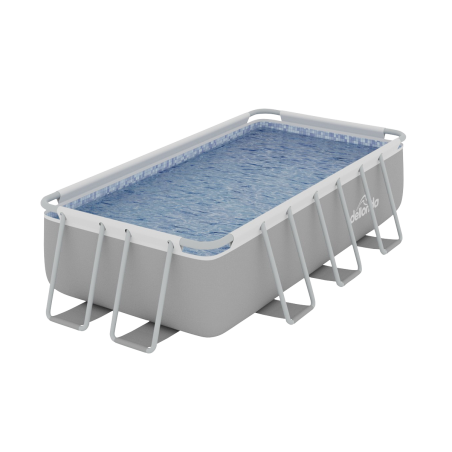 Dellonda 13ft Deluxe Steel Swimming Pool with Filter Pump