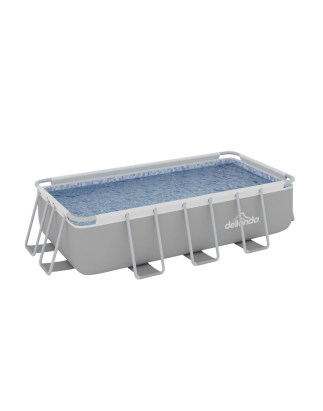 Dellonda 13ft Deluxe Steel Swimming Pool with Filter Pump