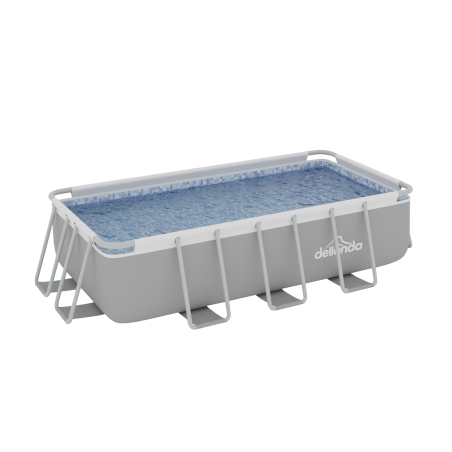 Dellonda 13ft Deluxe Steel Swimming Pool with Filter Pump