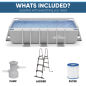 Dellonda 13ft Deluxe Steel Swimming Pool with Filter Pump