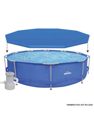 Dellonda Swimming Pool Top Cover with Rope Ties for DL20