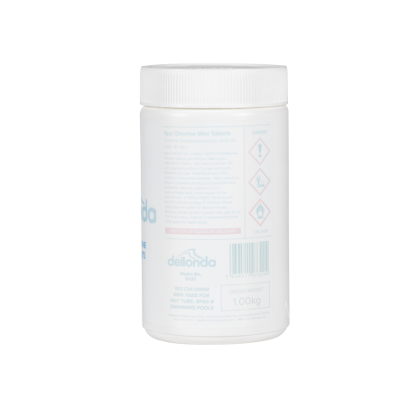 Dellonda Mini pastilles de chlore 1 kg pour spas, spas et piscines