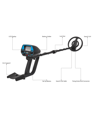 Dellonda Adults Metal Detector with High Accuracy Pinpoint Function