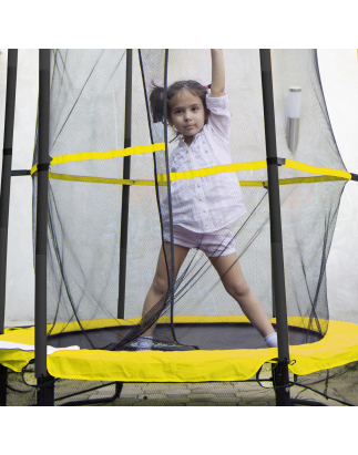 Dellonda 55" Mini Trampoline with Safety Enclosure Net