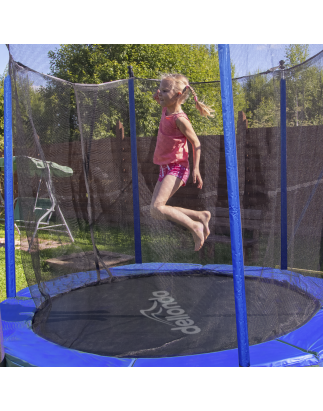 Trampoline d'extérieur robuste Dellonda de 6 pieds avec filet de sécurité