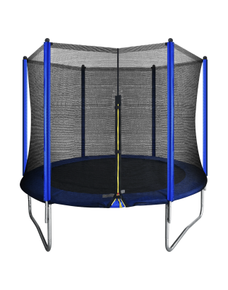 Dellonda 8ft Heavy-Duty Outdoor Trampoline with Safety Enclosure Net