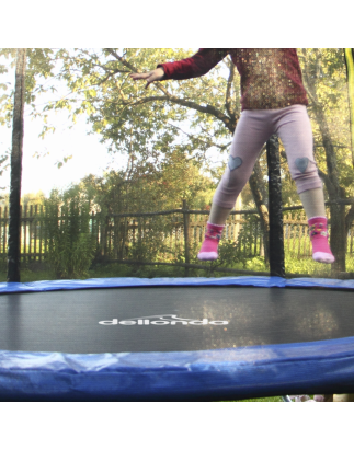 Dellonda 8ft Heavy-Duty Outdoor Trampoline with Safety Enclosure Net