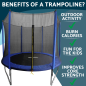 Dellonda 8ft Heavy-Duty Outdoor Trampoline with Safety Enclosure Net