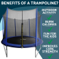 Dellonda 10ft Heavy-Duty Outdoor Trampoline with Safety Enclosure Net