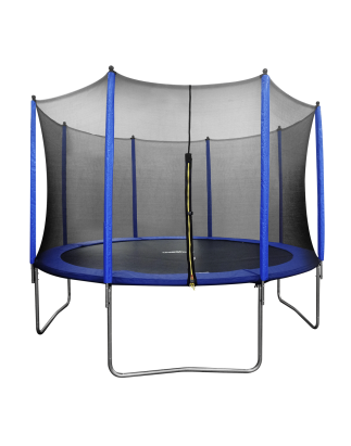 Trampoline d'extérieur robuste Dellonda de 12 pieds avec filet de sécurité