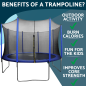 Dellonda 12ft Heavy-Duty Outdoor Trampoline with Safety Enclosure Net