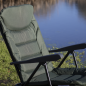 Dellonda Portable Fishing/Camping Chair, Reclining, Adjustable Height, Water Resistant, Rotating Feet for Multiple Terrain, Fold